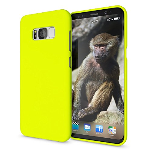 NALIA Handyhülle kompatibel mit Samsung Galaxy S8, Ultra-Slim TPU Silikon Neon Case, Dünnes Cover Gummi Schutzhülle Skin, Etui Handy-Tasche Backcover Smartphone Bumper, Farbe:Gelb von delightable24