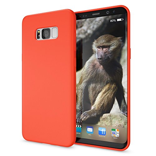 NALIA Handyhülle kompatibel mit Samsung Galaxy S8 Plus, Ultra-Slim TPU Silikon Neon Case, Dünnes Cover Gummi Schutzhülle Skin, Etui Handy-Tasche Backcover Smartphone Bumper, Farbe:Orange von delightable24