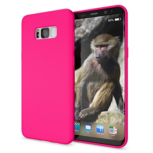 NALIA Handyhülle kompatibel mit Samsung Galaxy S8 Plus, Ultra-Slim TPU Silikon Neon Case, Dünnes Cover Gummi Schutzhülle Skin, Etui Handy-Tasche Backcover Smartphone Bumper, Farbe:Pink von delightable24