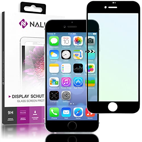 NALIA Schutzglas kompatibel mit iPhone 8 Plus / 7 Plus, 5D Full-Cover Displayschutz gehärtete Glas-Schutzfolie Bildschirm-Abdeckung, Schutz-Film Clear Screen Protector Tempered Glass, Farbe:Schwarz von delightable24