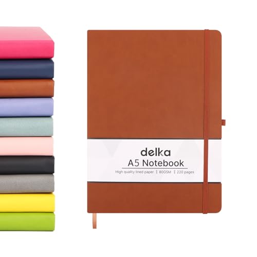 delka A5-Notizbuch, Notizbuch, A5, Notizbuch, Notizblock, Tagebuch, A5, Notizblock, Notizbuch für Büro, Schule, Zuhause, Geschäft, Schreiben und Notizen, Dunkelbraun delka A5-Notizbuch, Notizbuch, A5, Notizbuch, Notizblock, Tagebuch, A5, Notizblock, Notizbuch für Büro, Schule, Zuhause, Geschäft, Schreiben und Notizen, Dunkelbraun von delka