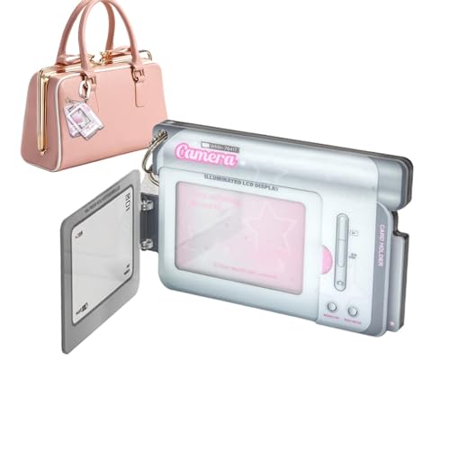 demaxiyad Acryl-Fotokartenhalter – Fotokarten-Präsentationsrahmen, Fotokarten-Ausweishalter, 7,6 cm, Schulschüler, Kartenschutz mit Schlüsselanhänger für Teenager von demaxiyad