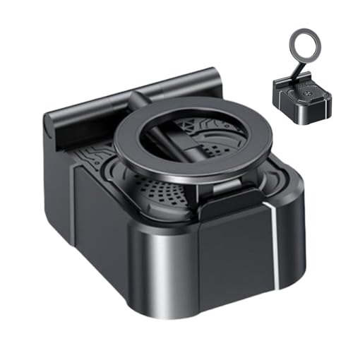 demaxiyad Handyhalter Für Schreibtisch - Magnetischer Handyhalter Mit Kabellosem Lautsprecher - Tragbare Powerbank & Universeller Ständer für Arbeit, Zuhause, Camping & Reisen von demaxiyad