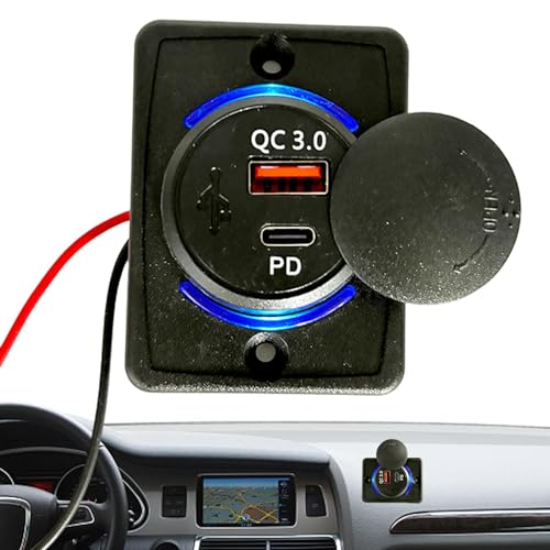 demaxiyad Kfz-Ladeanschluss USB | 18WPD Kfz-Ladegerät Schnellladung – USBQC3.0 + PD-Ladegerät mit quadratischer Schiebeabdeckung für Digitalkamera demaxiyad Kfz-Ladeanschluss USB | 18WPD Kfz-Ladegerät Schnellladung – USBQC3.0 + PD-Ladegerät mit quadratischer Schiebeabdeckung für Digitalkamera von demaxiyad