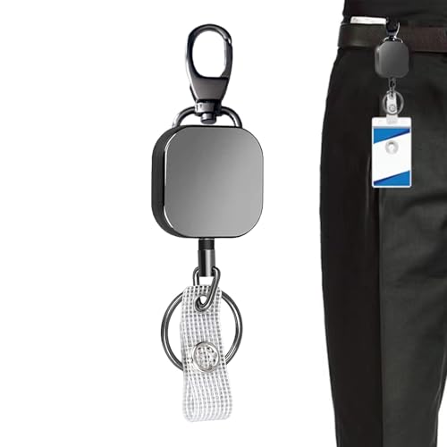 demaxiyad Robuster, einziehbarer Schlüsselanhänger – tragbarer Karabiner-Schlüsselanhänger, Ausweishalter, Ausweishalter, Metall-Schlüsselanhänger-Clip, tragbarer Karabiner-Schlüsselanhänger für demaxiyad Robuster, einziehbarer Schlüsselanhänger – tragbarer Karabiner-Schlüsselanhänger, Ausweishalter, Ausweishalter, Metall-Schlüsselanhänger-Clip, tragbarer Karabiner-Schlüsselanhänger für von demaxiyad