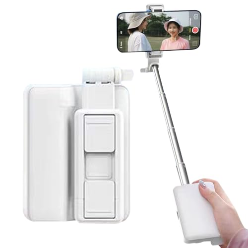 demaxiyad Telefon-Selfie-Stick, kompakter, ausziehbarer Telefonständer, Videoaufnahmewerkzeug, Handy-Stativ, magnetisches Design, kabellose Fernbedienung für Vlog/Reisen/Filmen von demaxiyad