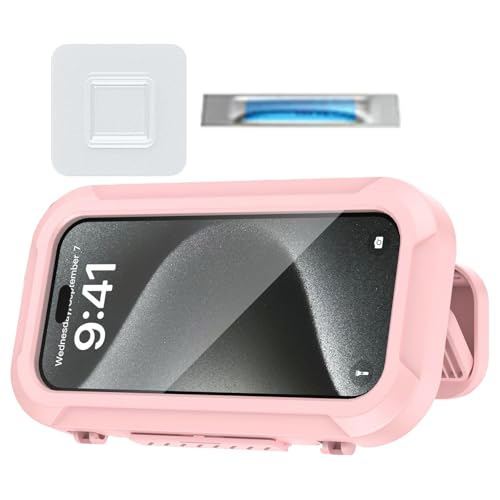 demaxiyad Telefonhalter Dusche, Duschfasshalter wasserdicht | Wasserbeständiger Telefonhalter - Anti -Slip 360 Grad Verstellbarer Kleber -Touchscreen -Ständer für Pool Badbadewanne Haus 7inch von demaxiyad
