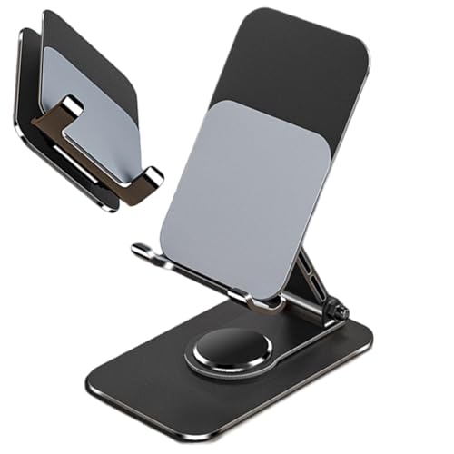 demaxiyad Verstellbarer Telefonständer für Schreibtisch, Schreibtisch Handyhalter - 360 rotierende Aluminium-Legierungs-Telefonständer mit Nicht-Schlupf-Pad - Unterstützung für elektronische Geräte, von demaxiyad