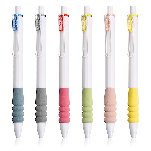 dentedeleao 6 Stück Einziehbarer Füllfederhalter, 0.5mm Extra Feine Spitze, Cloud Grip Brush Title Pen Super weicher Stift,Farbwert und glattes Schreiben von dentedeleao