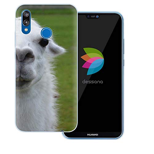 dessana Alpaka Lama transparente Schutzhülle Handy Case Cover Tasche für Huawei P20 Lite Alpaka Wolle von dessana