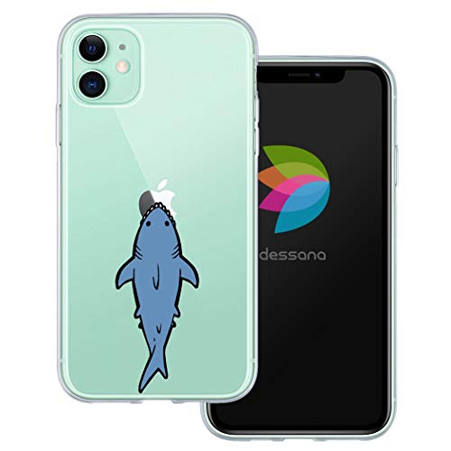 dessana Apfel Motiv transparente Schutzhülle Handy Case Cover Tasche für Apple iPhone 11 Shark Hai von dessana