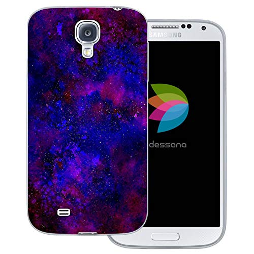 dessana Aquarell Muster transparente Schutzhülle Handy Case Cover Tasche passend für Samsung Galaxy S4 Nacht Farben von dessana