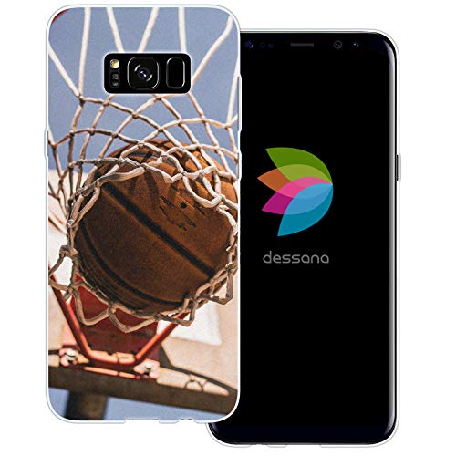 dessana Basketball transparente Schutzhülle Handy Case Cover Tasche für Samsung Galaxy S8 Korbwurf Tor von dessana