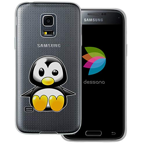 dessana Comic Pinguine transparente Schutzhülle Handy Case Cover Tasche passend für Samsung Galaxy S5 Mini Baby Pinguin dessana Comic Pinguine transparente Schutzhülle Handy Case Cover Tasche passend für Samsung Galaxy S5 Mini Baby Pinguin von dessana