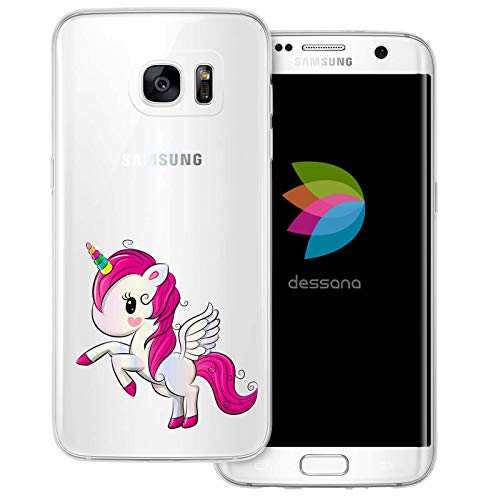 dessana Einhorn Unicorn transparente Schutzhülle Handy Case Cover Tasche passend für Samsung Galaxy S7 Edge Einhorn Pegasus dessana Einhorn Unicorn transparente Schutzhülle Handy Case Cover Tasche passend für Samsung Galaxy S7 Edge Einhorn Pegasus von dessana