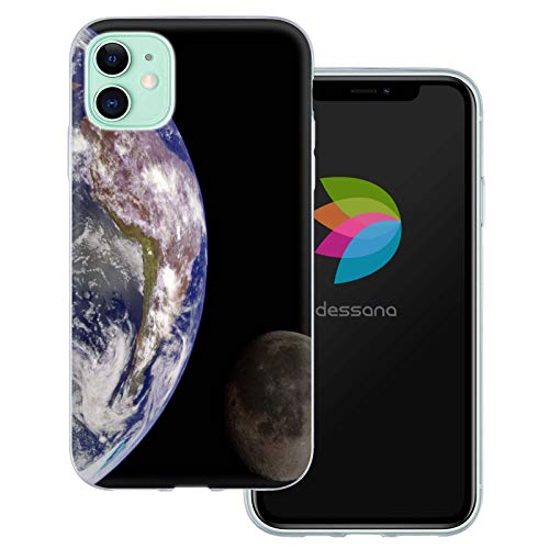 dessana Erde Welt transparente Schutzhülle Handy Case Cover Tasche für Apple iPhone 11 Erde und Mond von dessana