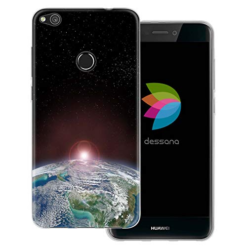 dessana Erde Welt transparente Schutzhülle Handy Case Cover Tasche passend für Huawei P8 Lite (2017) Weltraum Horizont von dessana