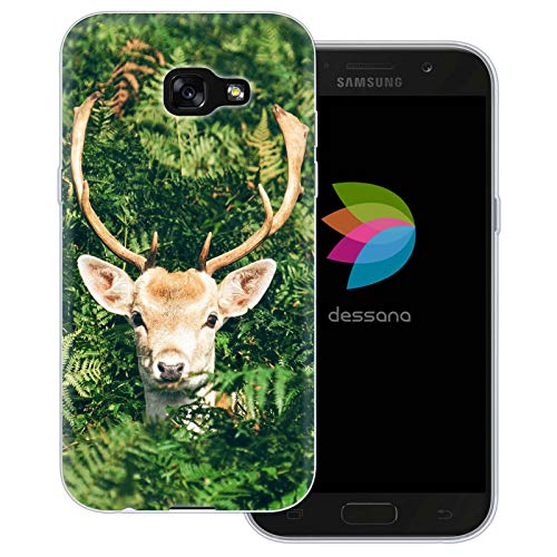 dessana Hirsche transparente Schutzhülle Handy Case Cover Tasche passend für Samsung Galaxy A5 (2017) Hirsch Geweih von dessana