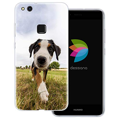 dessana Hunde Welpen transparente Schutzhülle Handy Case Cover Tasche passend für Huawei P10 Lite Mischling Welpe dessana Hunde Welpen transparente Schutzhülle Handy Case Cover Tasche passend für Huawei P10 Lite Mischling Welpe von dessana