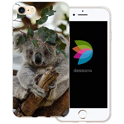 dessana Koala transparente Schutzhülle Handy Case Cover Tasche für Apple iPhone 8 Koala Beuteltier von dessana