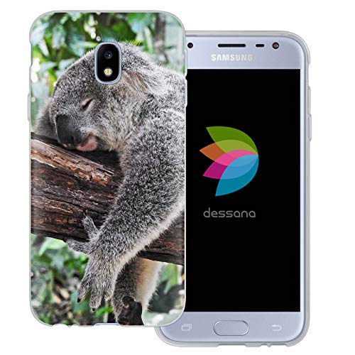 dessana Koala transparente Schutzhülle Handy Case Cover Tasche passend für Samsung Galaxy J3 (2017) Koala Eukalyptus von dessana