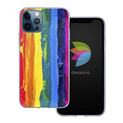 dessana LGBTQ Bunt transparente Schutzhülle Handy Case Cover Tasche für Apple iPhone 12 Pro Farbenfroh Bunt von dessana
