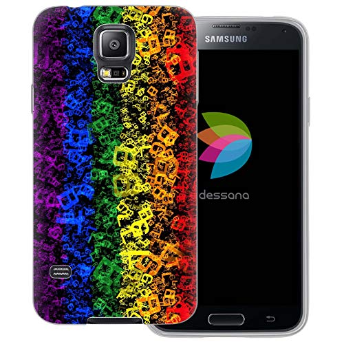 dessana LGBTQ Bunt transparente Schutzhülle Handy Case Cover Tasche passend für Samsung Galaxy S5/Neo LGBT Muster von dessana