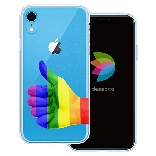 dessana LGBTQ transparente Schutzhülle Handy Case Cover Tasche für Apple iPhone XR Thumbs Up von dessana