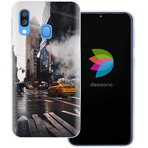 dessana New York City Lifestyle transparente Schutzhülle Handy Case Cover Tasche für Samsung Galaxy A40 NYC Taxi von dessana