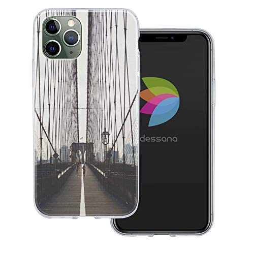 dessana New York Vintage transparente Schutzhülle Handy Case Cover Tasche passend für Apple iPhone 11 Pro Brooklyn Bridge von dessana