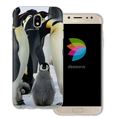 dessana Pinguine transparente Schutzhülle Handy Case Cover Tasche für Samsung Galaxy J5 (2017) Pinguin Familie von dessana