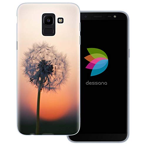 dessana Pusteblume Löwenzahn transparente Schutzhülle Handy Case Cover Tasche für Samsung Galaxy J6 (2018) Pusteblume Sonne von dessana