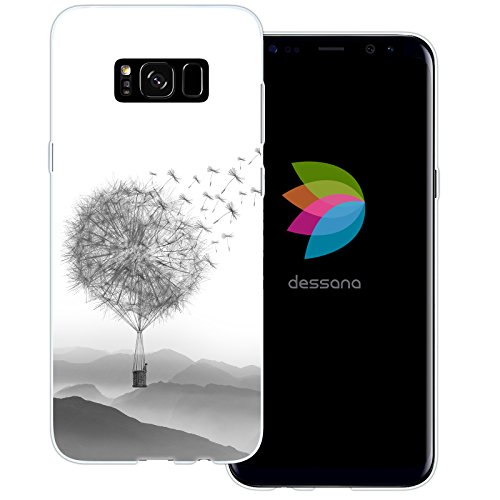 dessana Pusteblume transparente Silikon TPU Schutzhülle 0,7mm dünne Handy Tasche Soft Case passend für Samsung Galaxy S8 Heißluftballon Pusteblume von dessana
