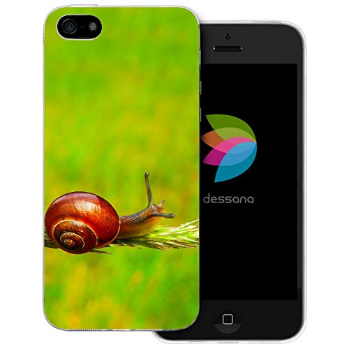dessana Schnecken transparente Schutzhülle Handy Case Cover Tasche für Apple iPhone 5/5S/SE Kleine Schnecke von dessana