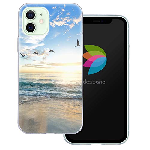 dessana Strandurlaub transparente Schutzhülle Handy Case Cover Tasche passend für Apple iPhone 12 Strand Möwen dessana Strandurlaub transparente Schutzhülle Handy Case Cover Tasche passend für Apple iPhone 12 Strand Möwen von dessana