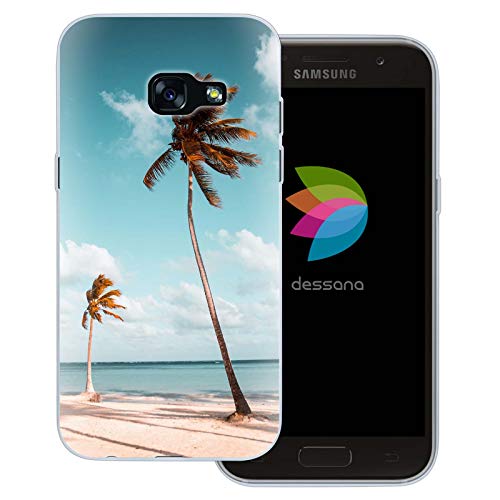 dessana Strandurlaub transparente Schutzhülle Handy Case Cover Tasche für Samsung Galaxy A3 (2017) Strand Karibik von dessana