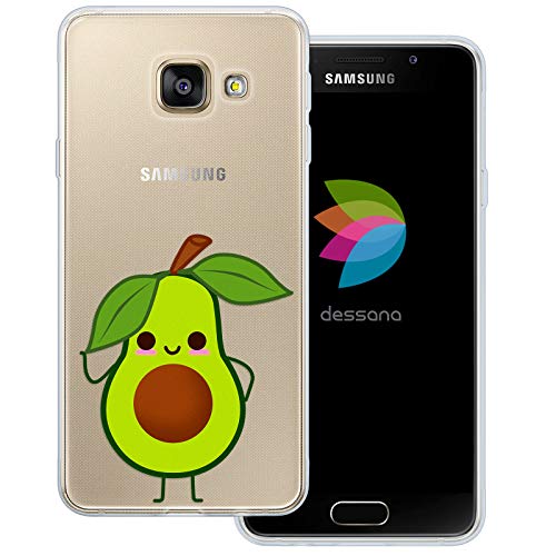 dessana Süßes Gemüse transparente Schutzhülle Handy Case Cover Tasche passend für Samsung Galaxy A3 (2016) Süße Avocado von dessana