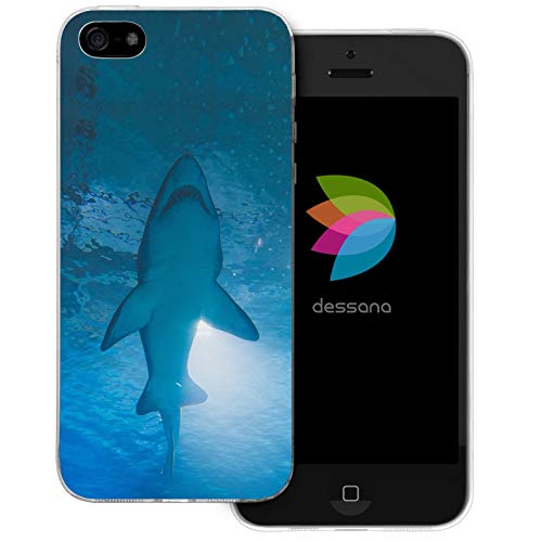 dessana Unter Wasser Welt transparente Schutzhülle Handy Case Cover Tasche passend für Apple iPhone 5/5S/SE Hai Fisch von dessana