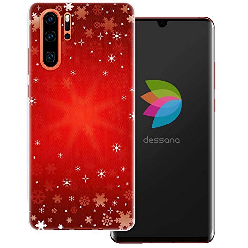 dessana Weihnachten Pattern transparente Schutzhülle Handy Case Cover Tasche passend für Huawei P30 Pro Flocken Muster Rot dessana Weihnachten Pattern transparente Schutzhülle Handy Case Cover Tasche passend für Huawei P30 Pro Flocken Muster Rot von dessana