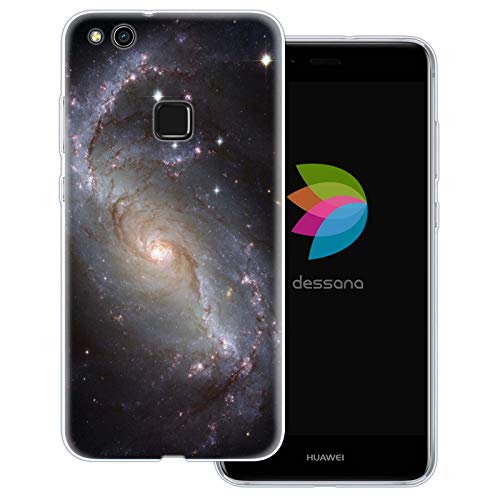 dessana Weltall transparente Schutzhülle Handy Case Cover Tasche passend für Huawei P10 Lite All Schwarzes Loch von dessana