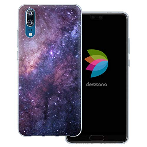 dessana Weltall transparente Schutzhülle Handy Case Cover Tasche passend für Huawei P20 Kosmos Himmel von dessana