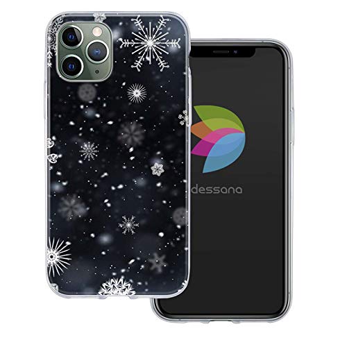 dessana Winter Schnee transparente Schutzhülle Handy Case Cover Tasche passend für Apple iPhone 11 Pro Schneeflocke von dessana
