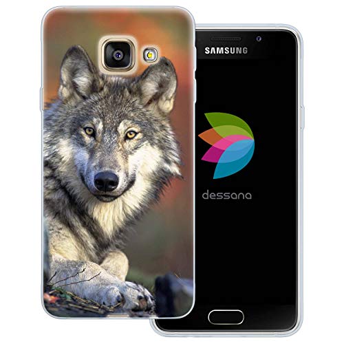dessana Wölfe Natur transparente Schutzhülle Handy Case Cover Tasche passend für Samsung Galaxy A3 (2016) Wolf Hund von dessana