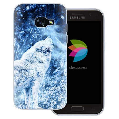 dessana Wölfe Natur transparente Schutzhülle Handy Case Cover Tasche für Samsung Galaxy A3 (2017) EIS Winter Wolf von dessana