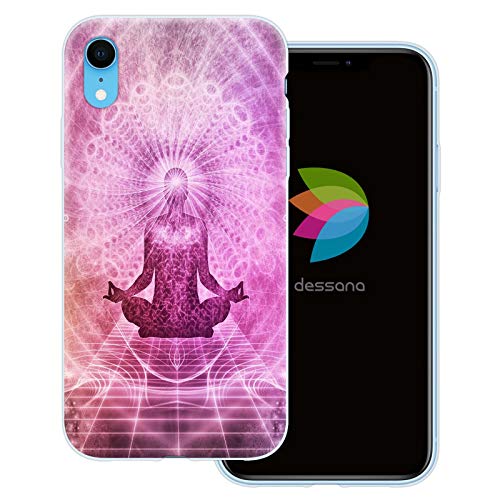 dessana Yoga transparente Schutzhülle Handy Case Cover Tasche passend für Apple iPhone XR Yoga Meditation von dessana
