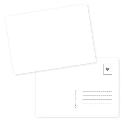 #detailverliebt Vielseitige Blanko Postkarten zum Selbstgestalten I DIN A6 I 50er Set leere DIY Grußkarten weiß I zum Beschreiben Bemalen Gestalten I dv_340 von #detailverliebt