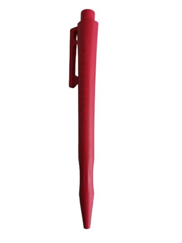 Detektierbare HD Stifte, Kugelschreiber, detektierbar, einziehbare Mine, mit Clip, metall- und röntgendetektierbar (10 Stück, Rot) von detektierbar.de
