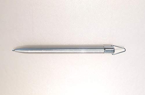 Metallkugelschreiber, detektierbarer Metall Kugelschreiber, Mine feststehend und austauschbar, mit Ring, ohne Clip (blau) von detektierbar.de