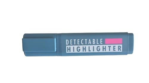 Textmarker detektierbar mit Kappe X-Ray und Metalldetektierbar (Pink 10 Stück) von detektierbar.de