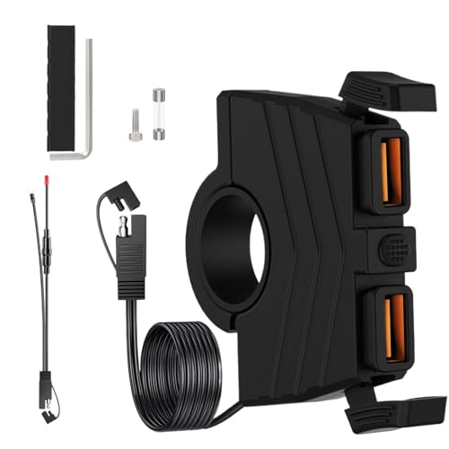 dewdat Telefonladegerät für Motorrad, Motorrad USB -Anschluss | Motorrad -Handy -Ladegerät | Wasserdichtes Adapter schnelles Laden 3.0 für elektronische Hundeleitungslösung dewdat Telefonladegerät für Motorrad, Motorrad USB -Anschluss | Motorrad -Handy -Ladegerät | Wasserdichtes Adapter schnelles Laden 3.0 für elektronische Hundeleitungslösung von dewdat